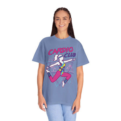 Cardio Club Retro 80s Grid Aerobics Graphic Tee | Vintage Gym Shirt Women
