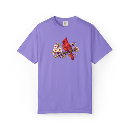 Cardinal Botanical Tee | Vintage Bird Art Shirt | Bird Watcher Gift