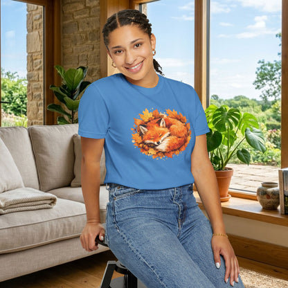 Sleeping Fox Watercolor Graphic Tee | Cozy Woodland Animal Shirt | Nature Lover Gift