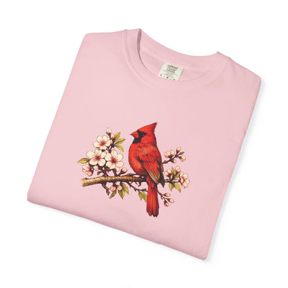 Cardinal Botanical Tee | Vintage Bird Art Shirt | Bird Watcher Gift