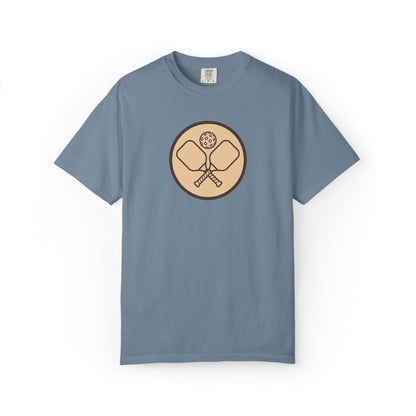 Vintage Pickleball Badge Tee Pickler Crest Minimalist Unisex Shirt