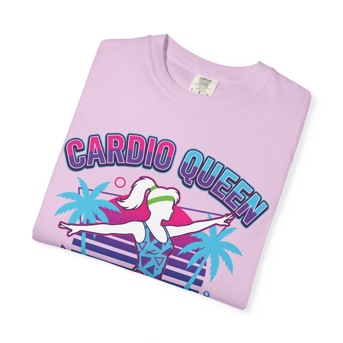 Cardio Queen Retro 80s Aerobics Graphic Tee | Vintage Workout Shirt Women