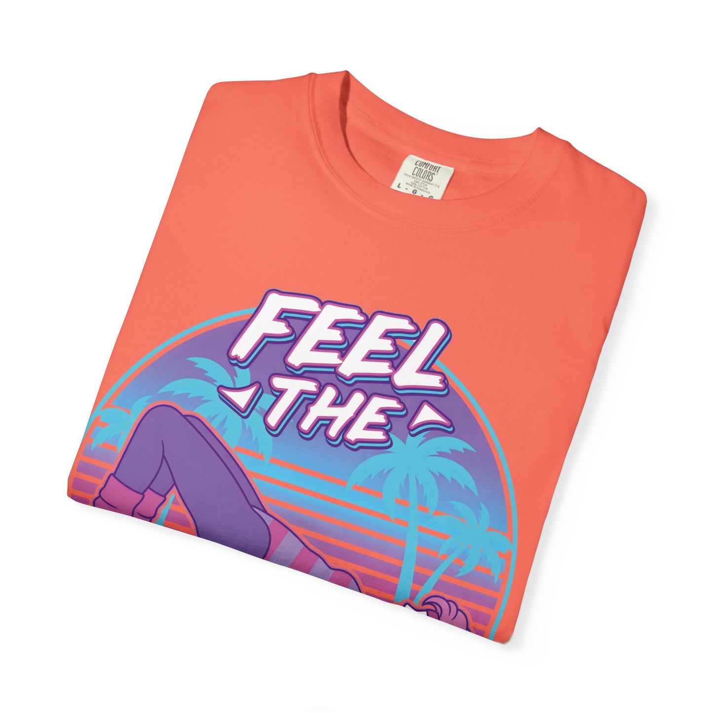 Feel the Burn Retro 80s Glute Thrust Pose Graphic Tee | Vintage Workout Shirt