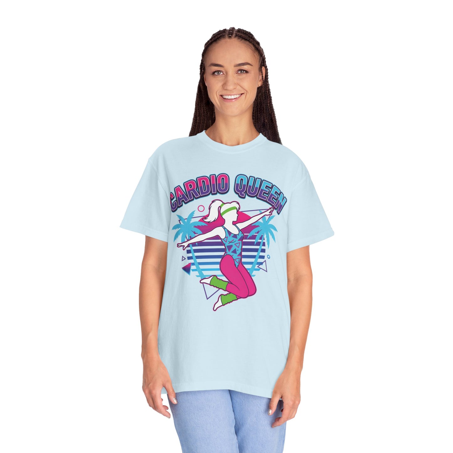 Cardio Queen Retro 80s Aerobics Graphic Tee | Vintage Workout Shirt Women