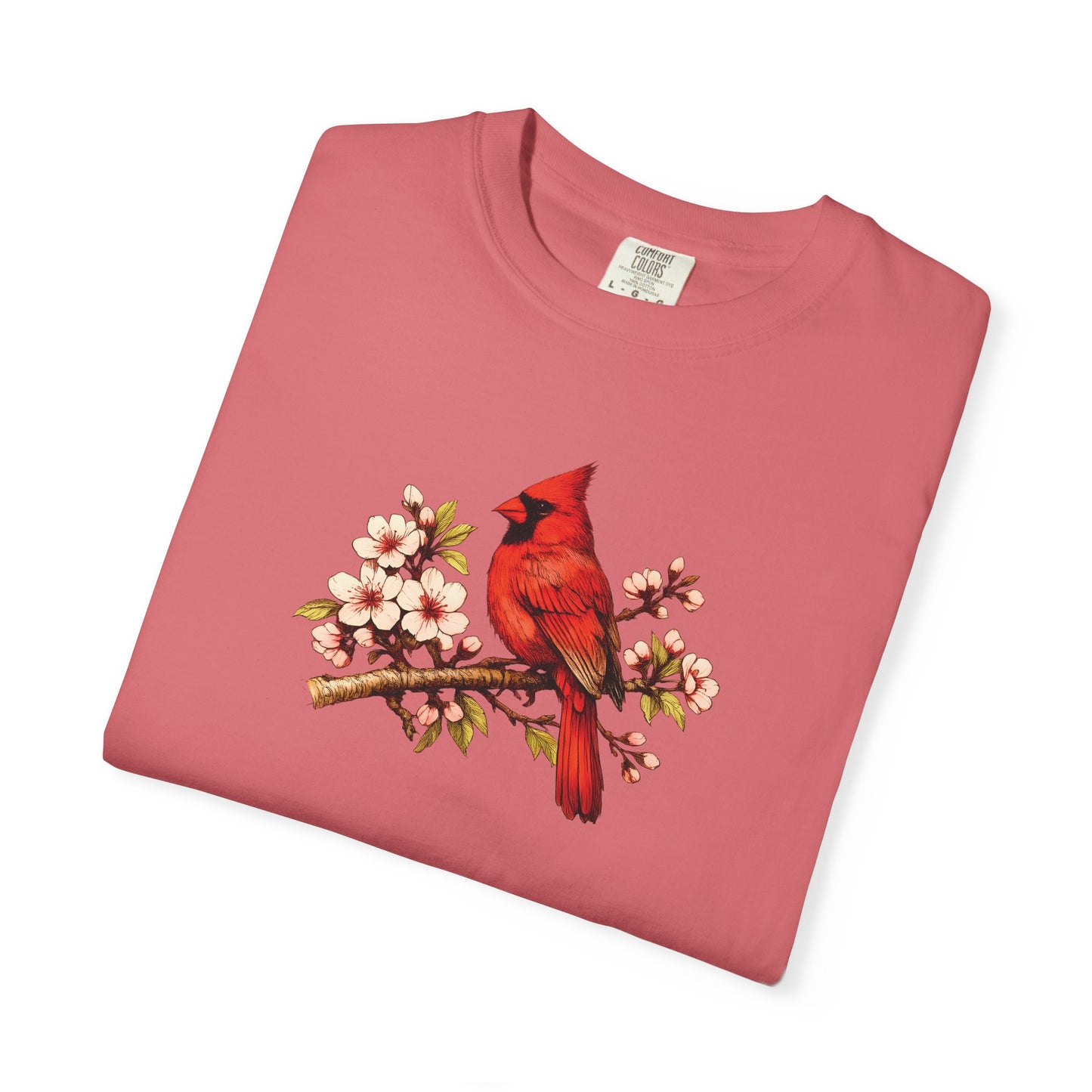 Cardinal Botanical Tee | Vintage Bird Art Shirt | Bird Watcher Gift