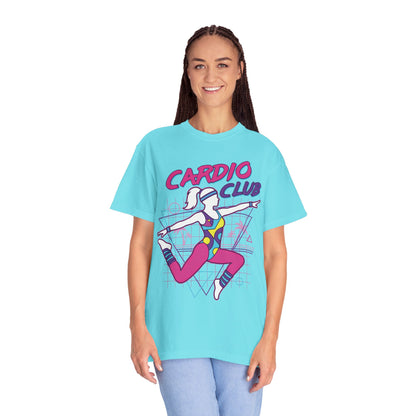 Cardio Club Retro 80s Grid Aerobics Graphic Tee | Vintage Gym Shirt Women