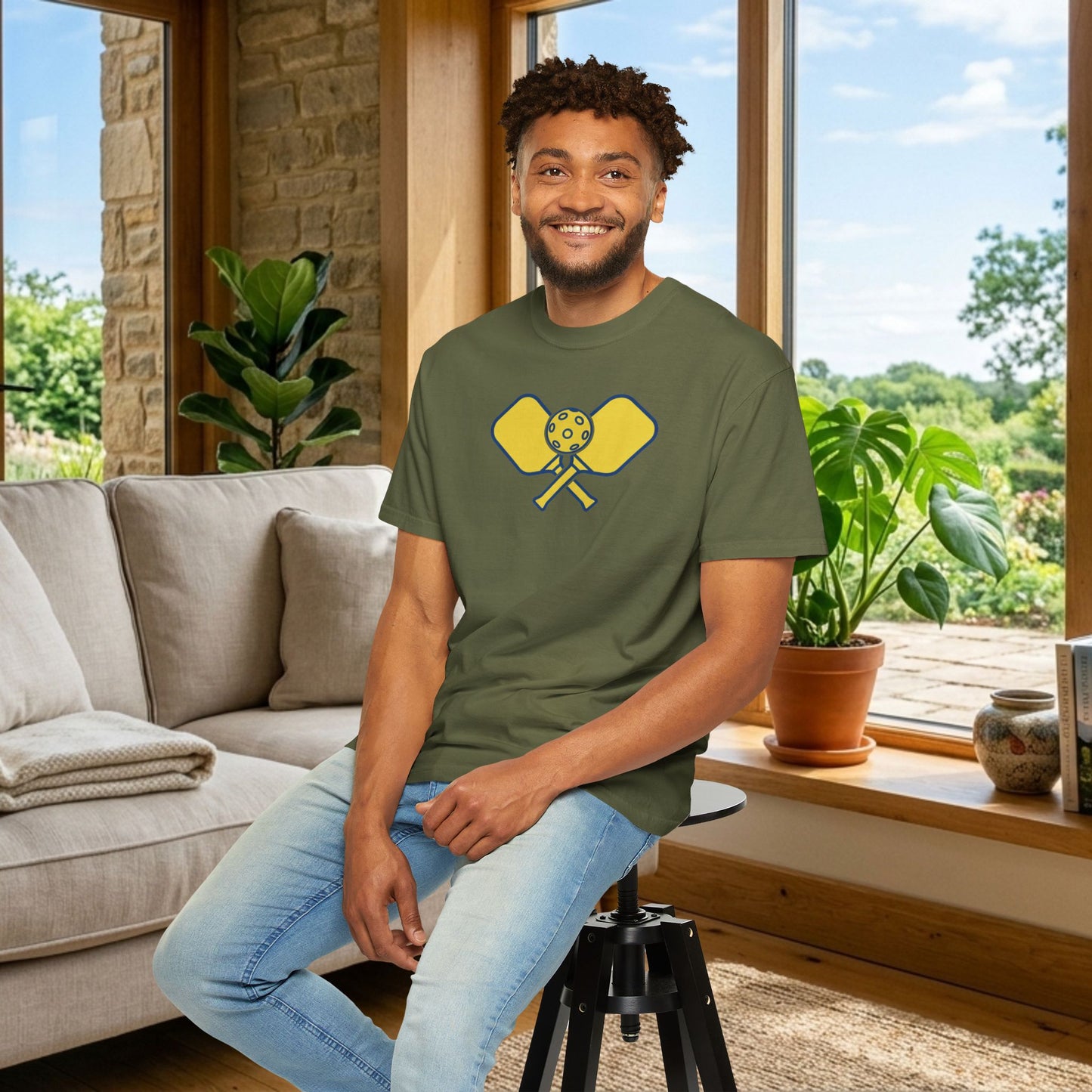 Pickleball Crossed Paddles Tee Pickler Minimalist Graphic Unisex Shirt