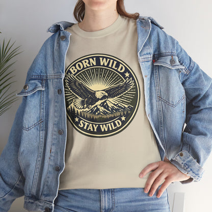 Eagle Ranger Patch Graphic Tee | Mid-Century Outdoor Shirt | Born Wild Stay Wild Unisex