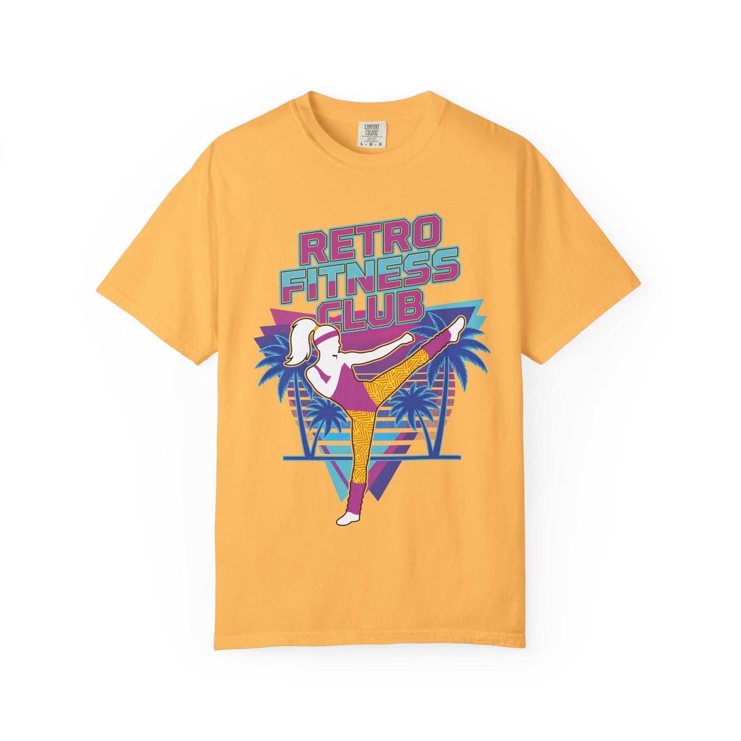 Retro Fitness Club High Kick 80s Tee | Vintage Aerobics Shirt Women