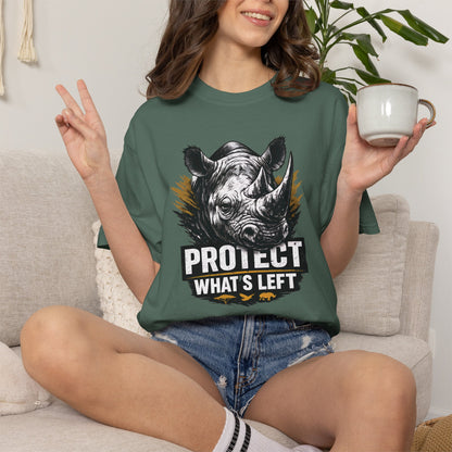 Black Rhino Conservation Tee | Protect What's Left | Endangered Species Shirt | Unisex