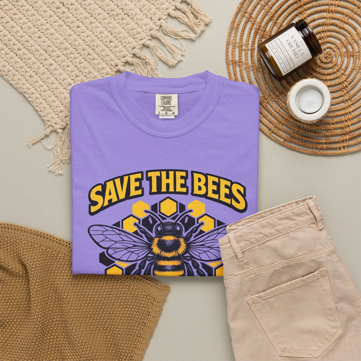 Save the Bees Graphic Tee | Bee Kind Conservation Shirt | Earth Day Gift | Nature Tee