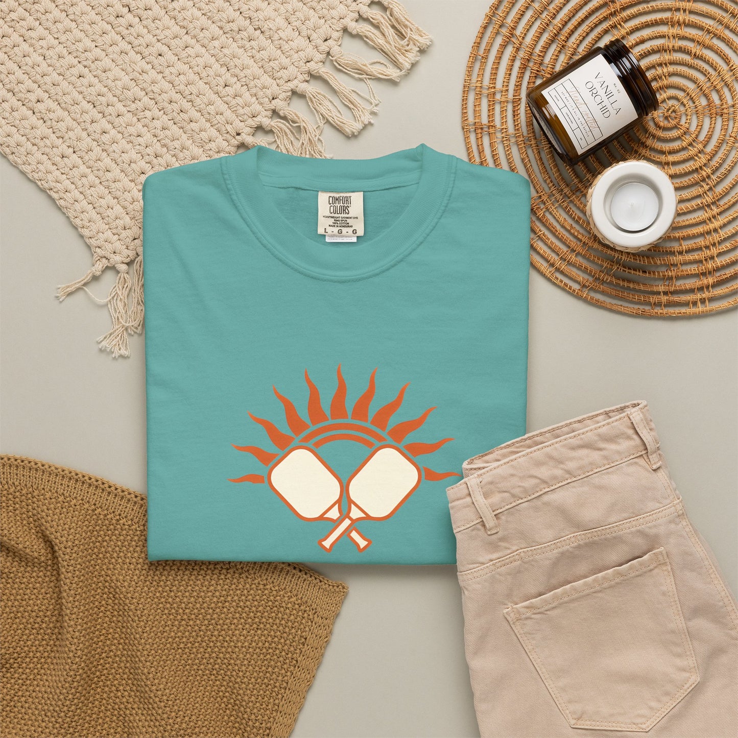 Pickleball Sun Badge Tee Pickler Vintage Minimalist Unisex Shirt