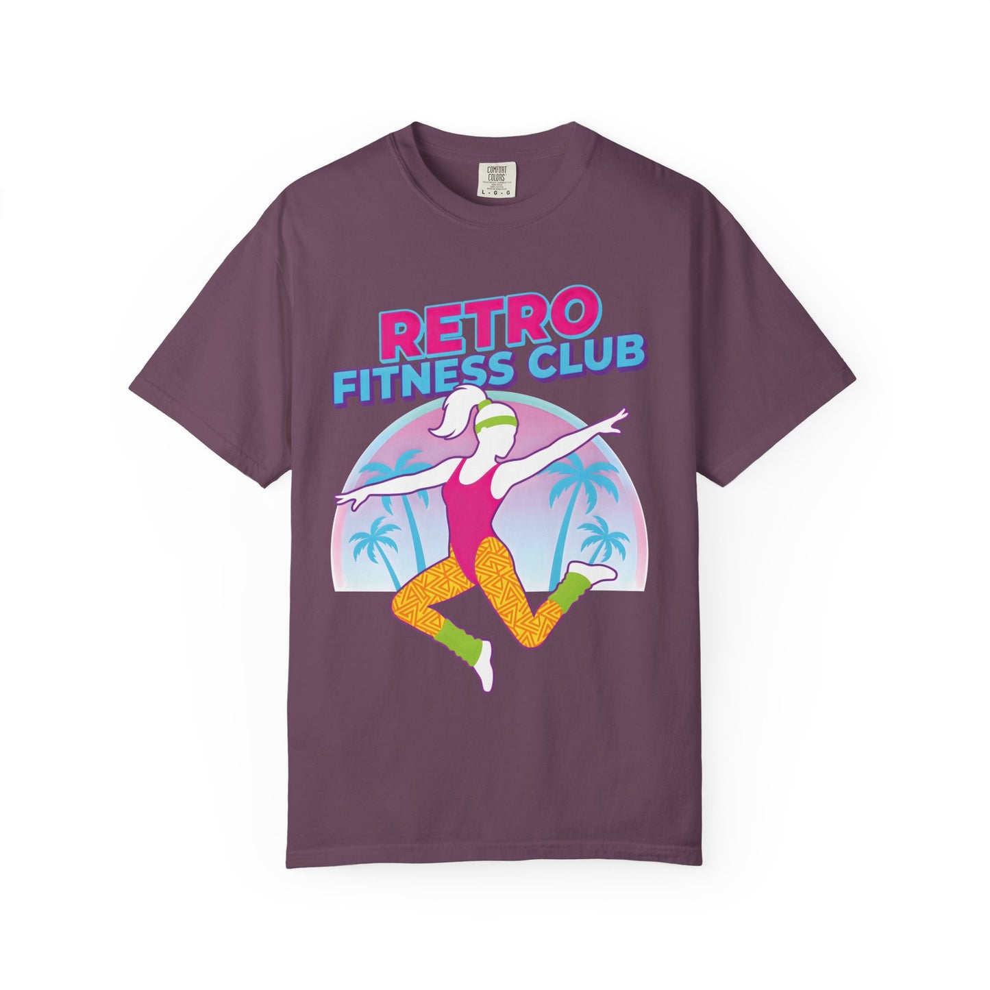 Retro Fitness Club 80s Aerobics Graphic Tee | Vintage Gym Shirt Women