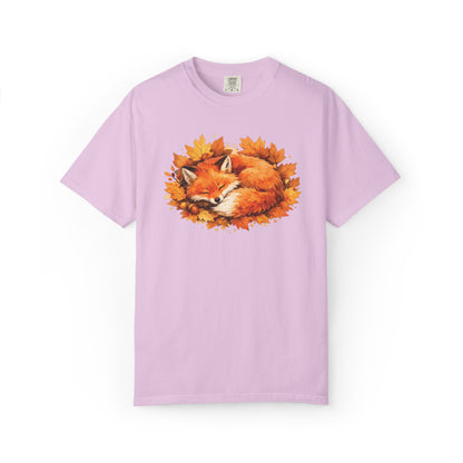 Sleeping Fox Watercolor Graphic Tee | Cozy Woodland Animal Shirt | Nature Lover Gift