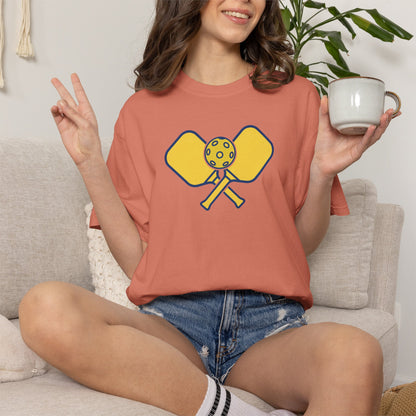 Pickleball Crossed Paddles Tee Pickler Minimalist Graphic Unisex Shirt