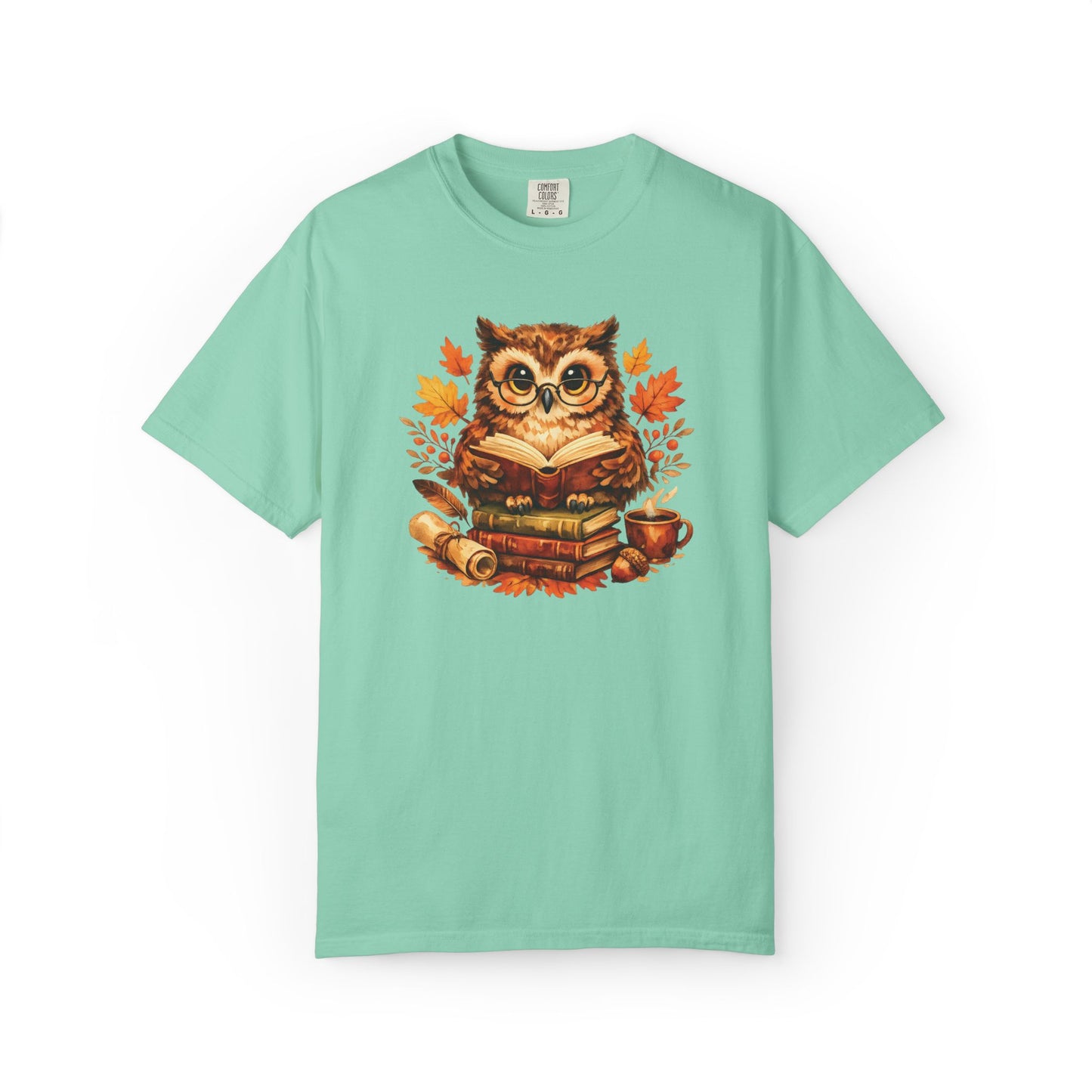 Wise Owl Watercolor Humor Tee | Book Lover Nature Shirt | Whimsical Wildlife Gift