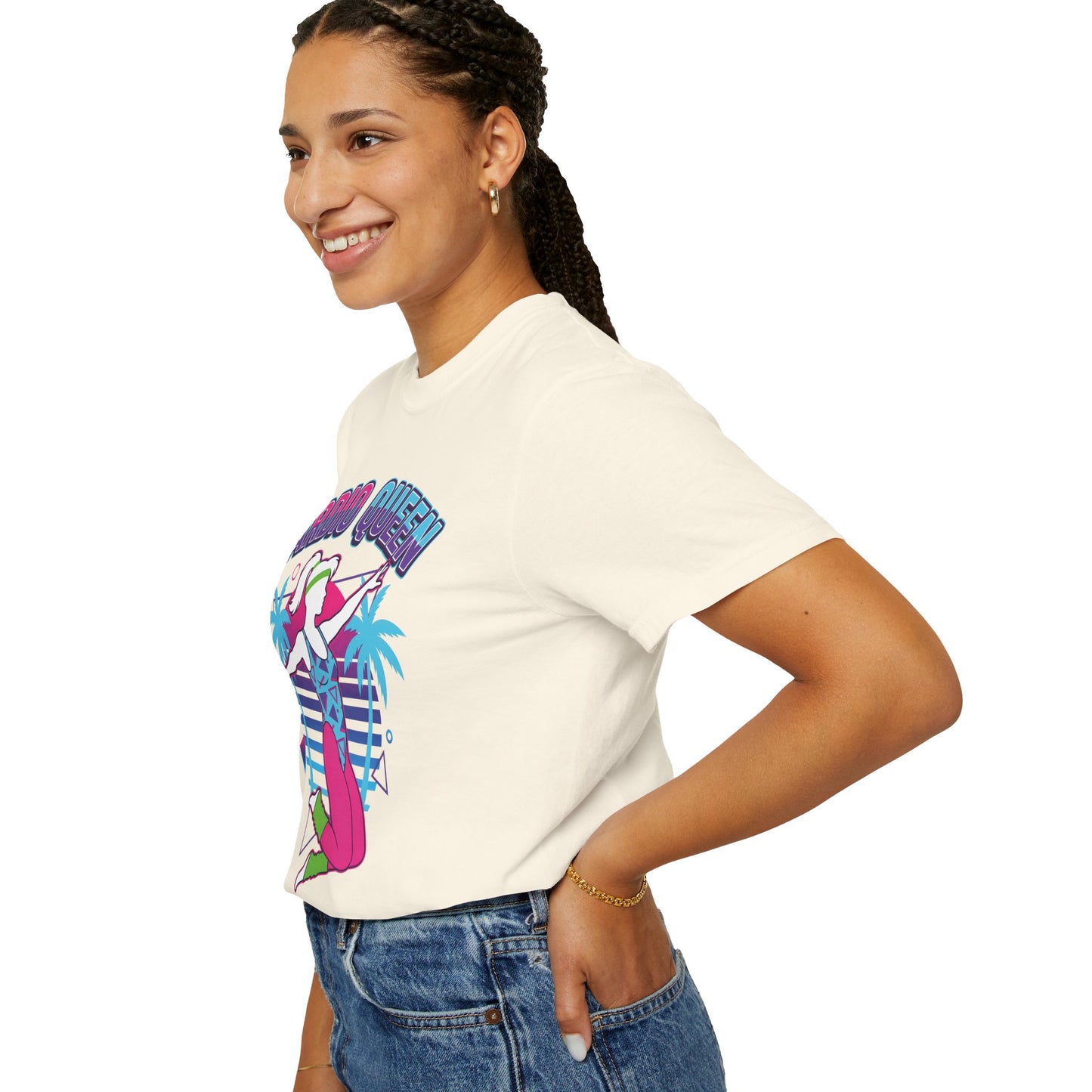 Cardio Queen Retro 80s Aerobics Graphic Tee | Vintage Workout Shirt Women