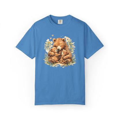 Mother Bear and Cubs Watercolor Tee | Wildlife Art Shirt | Mother Nature Gift | Unisex
