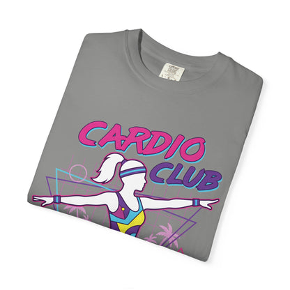Cardio Club Retro 80s Grid Aerobics Graphic Tee | Vintage Gym Shirt Women