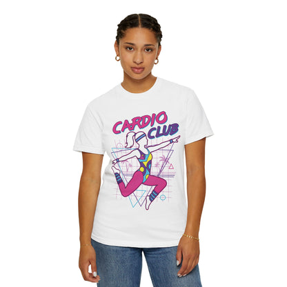 Cardio Club Retro 80s Grid Aerobics Graphic Tee | Vintage Gym Shirt Women