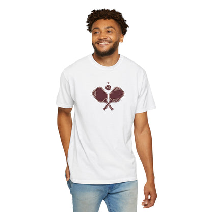 Pickleball Heart Icon Tee Pickler Love Minimalist Graphic Unisex Shirt