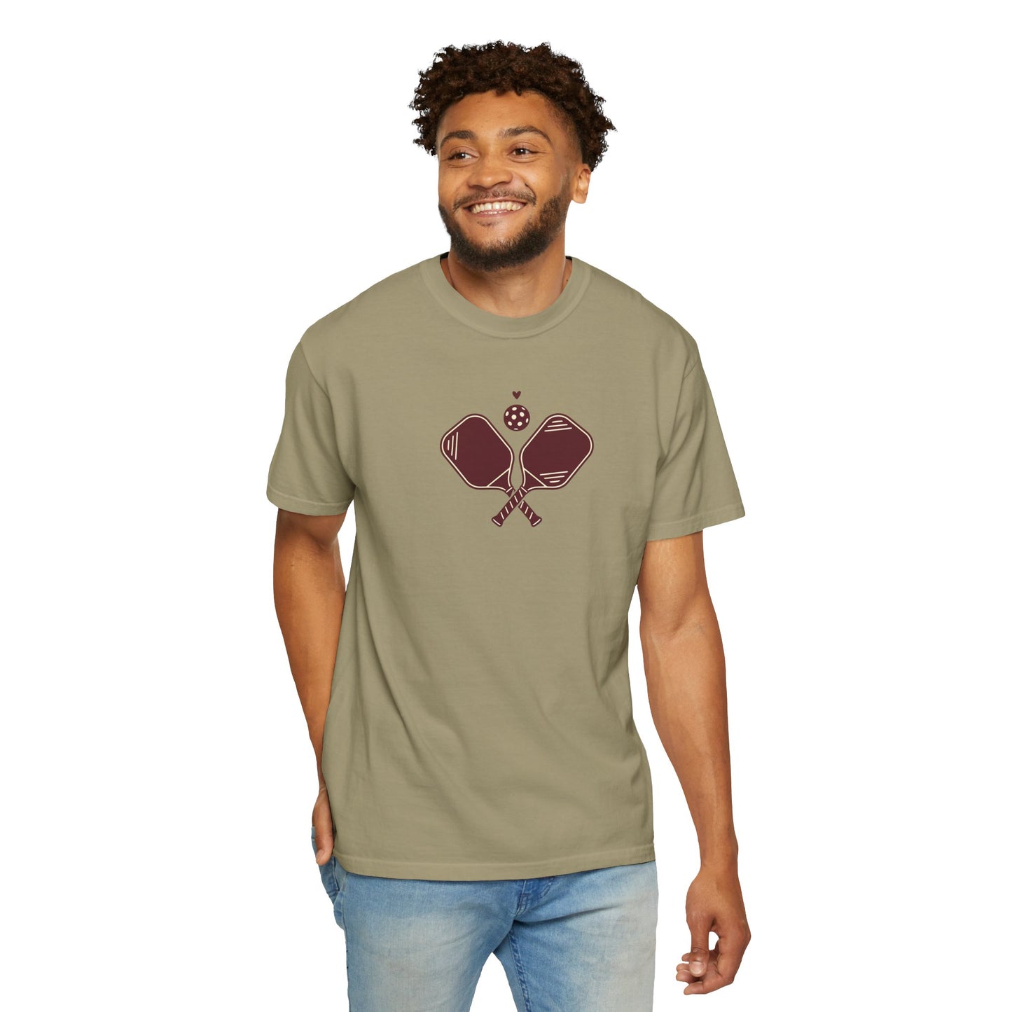 Pickleball Heart Icon Tee Pickler Love Minimalist Graphic Unisex Shirt