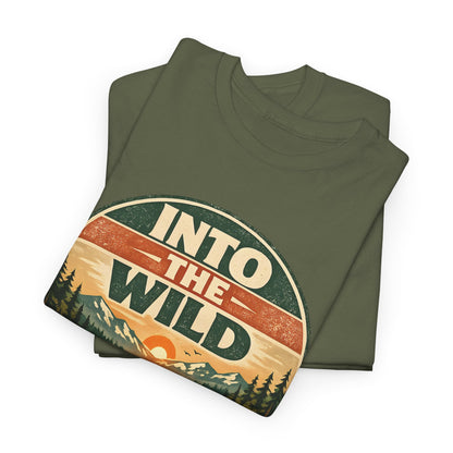 Into the Wild Canoe Badge Tee | Vintage Outdoor Graphic Shirt | Camping Adventure Gift