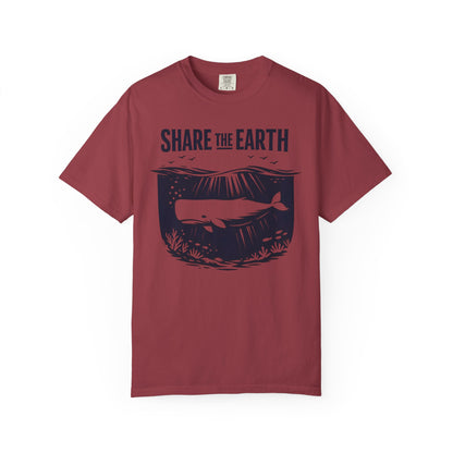 Whale Conservation Tee | Share the Earth Graphic Shirt | Ocean Wildlife Gift | Unisex