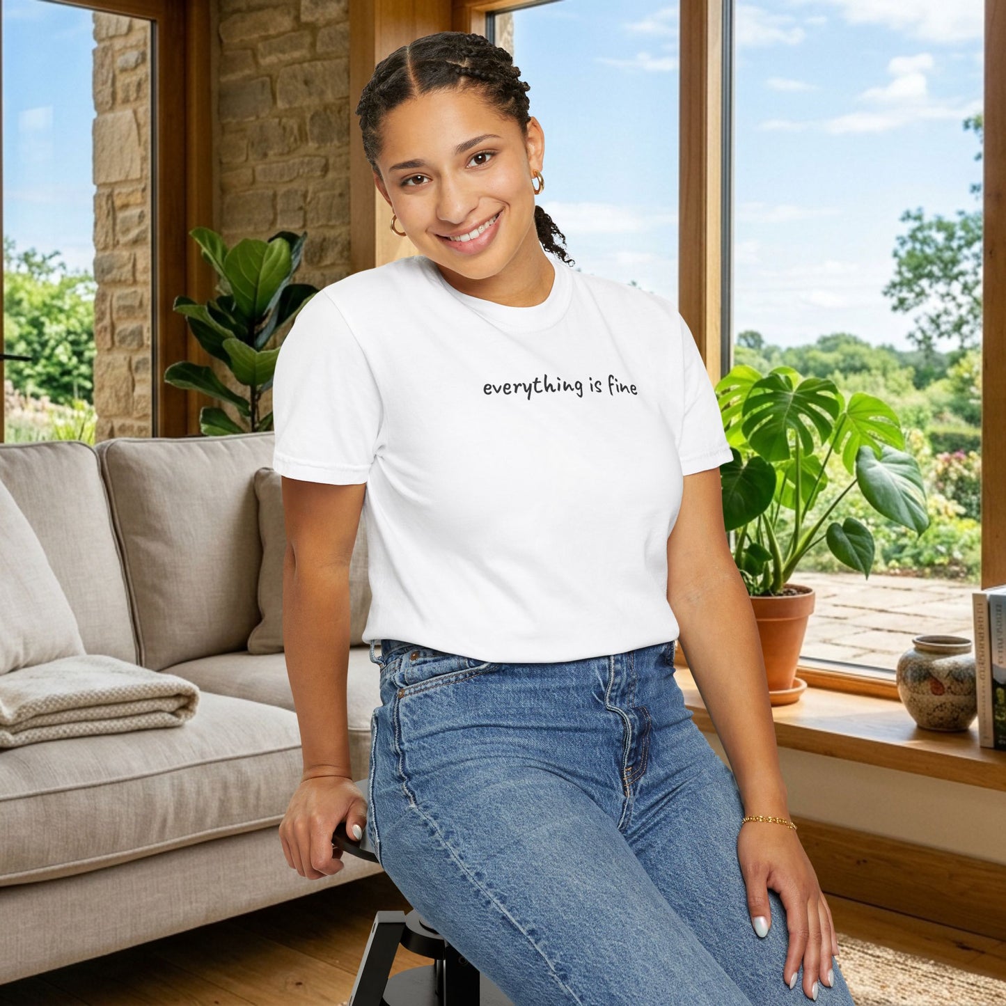 Everything is fine tee | being a mother is a blessing | mother's day gift tee