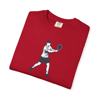 Pickleball Player Silhouette Tee Pickler Minimalist Men's Graphic Shirt