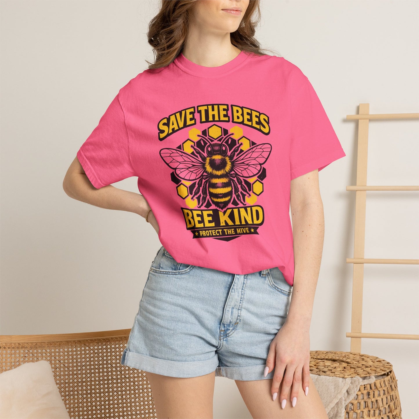 Save the Bees Graphic Tee | Bee Kind Conservation Shirt | Earth Day Gift | Nature Tee