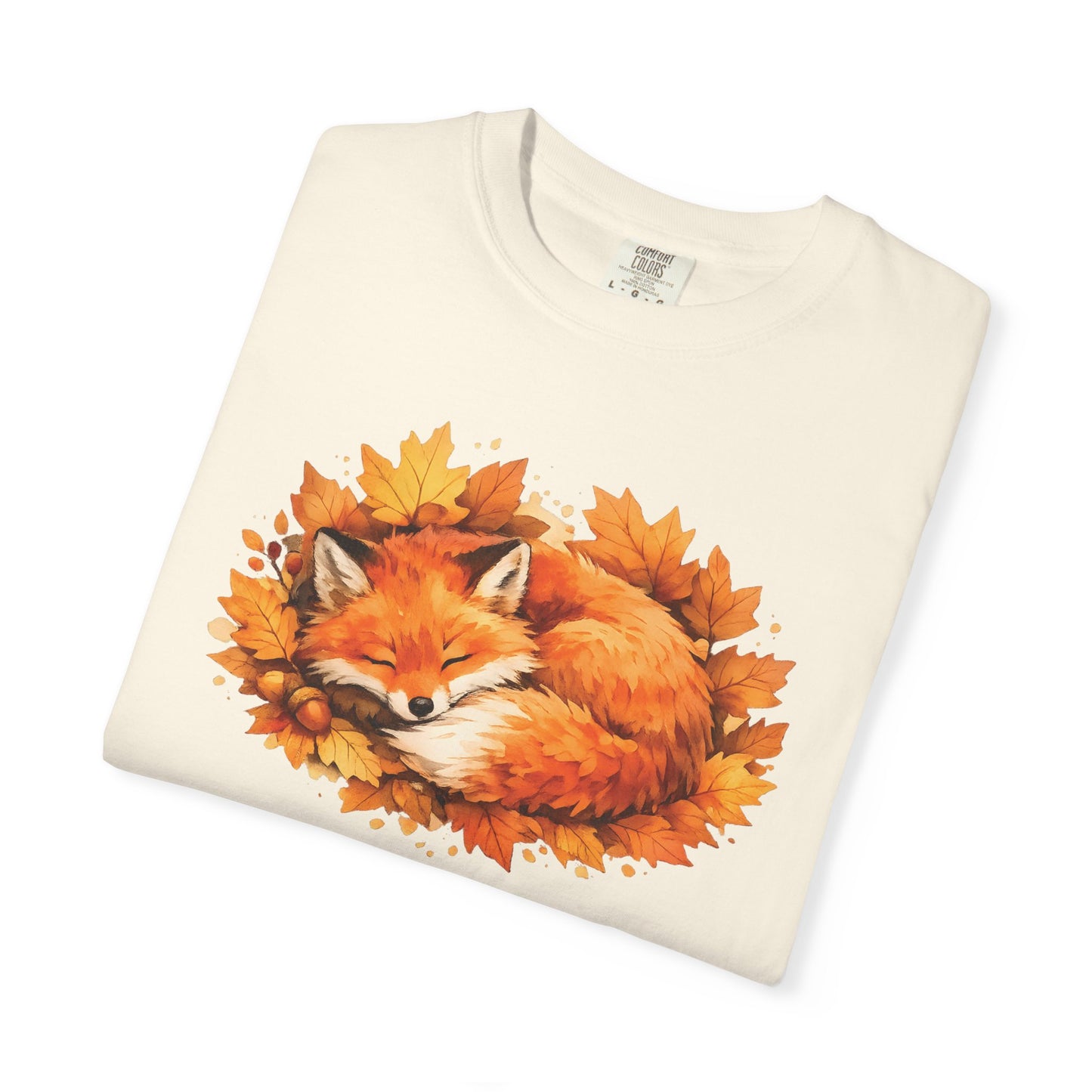 Sleeping Fox Watercolor Graphic Tee | Cozy Woodland Animal Shirt | Nature Lover Gift