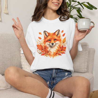 Watercolor Fox Graphic Tee | Autumn Wildlife Art Shirt | Nature Lover Gift | Unisex