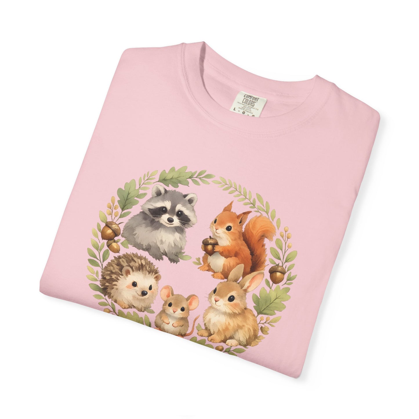 Woodland Animals Circle Watercolor Tee | Forest Creature Gift Shirt | Nature Lover