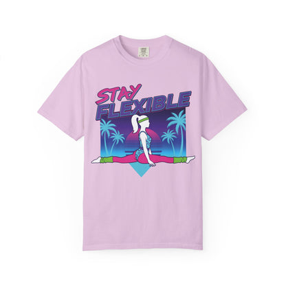 Stay Flexible Retro 80s Splits Aerobics Tee | Vintage Gym Shirt Women