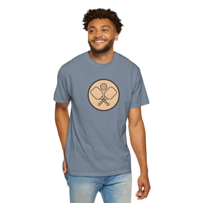 Vintage Pickleball Badge Tee Pickler Crest Minimalist Unisex Shirt
