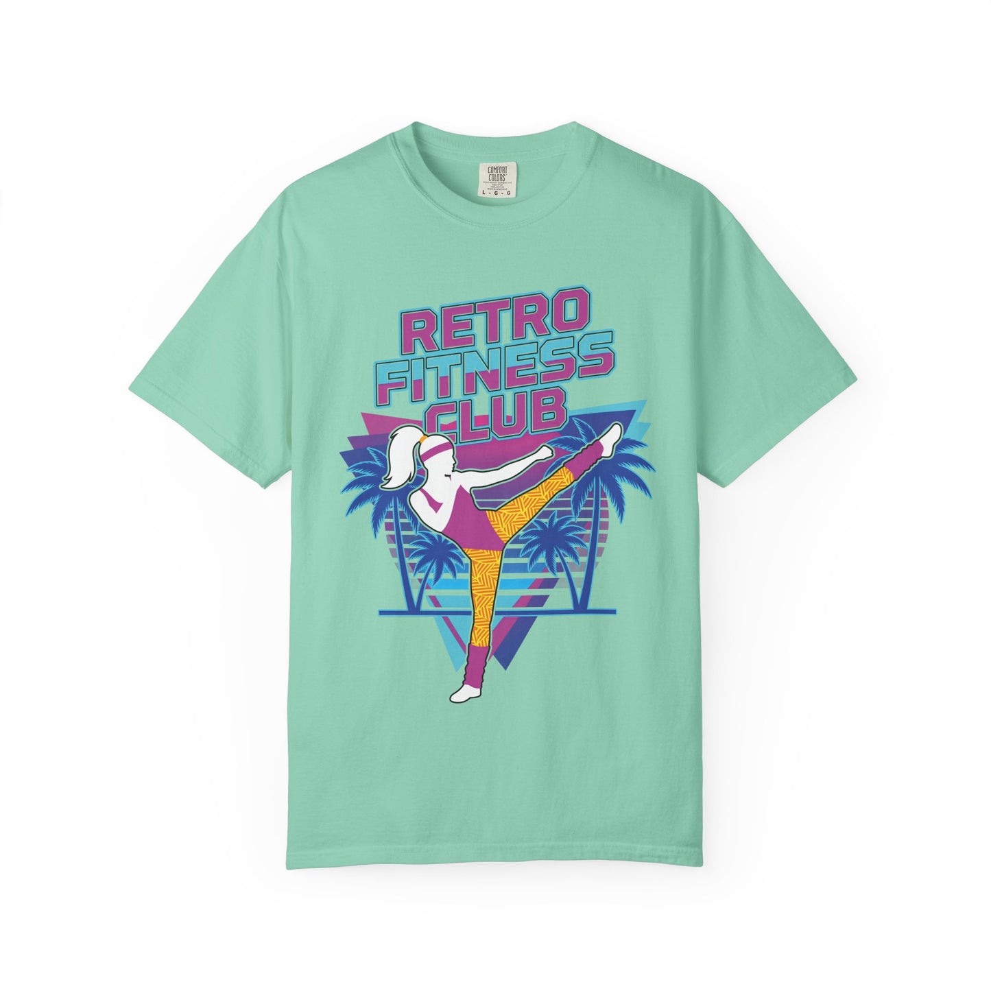 Retro Fitness Club High Kick 80s Tee | Vintage Aerobics Shirt Women