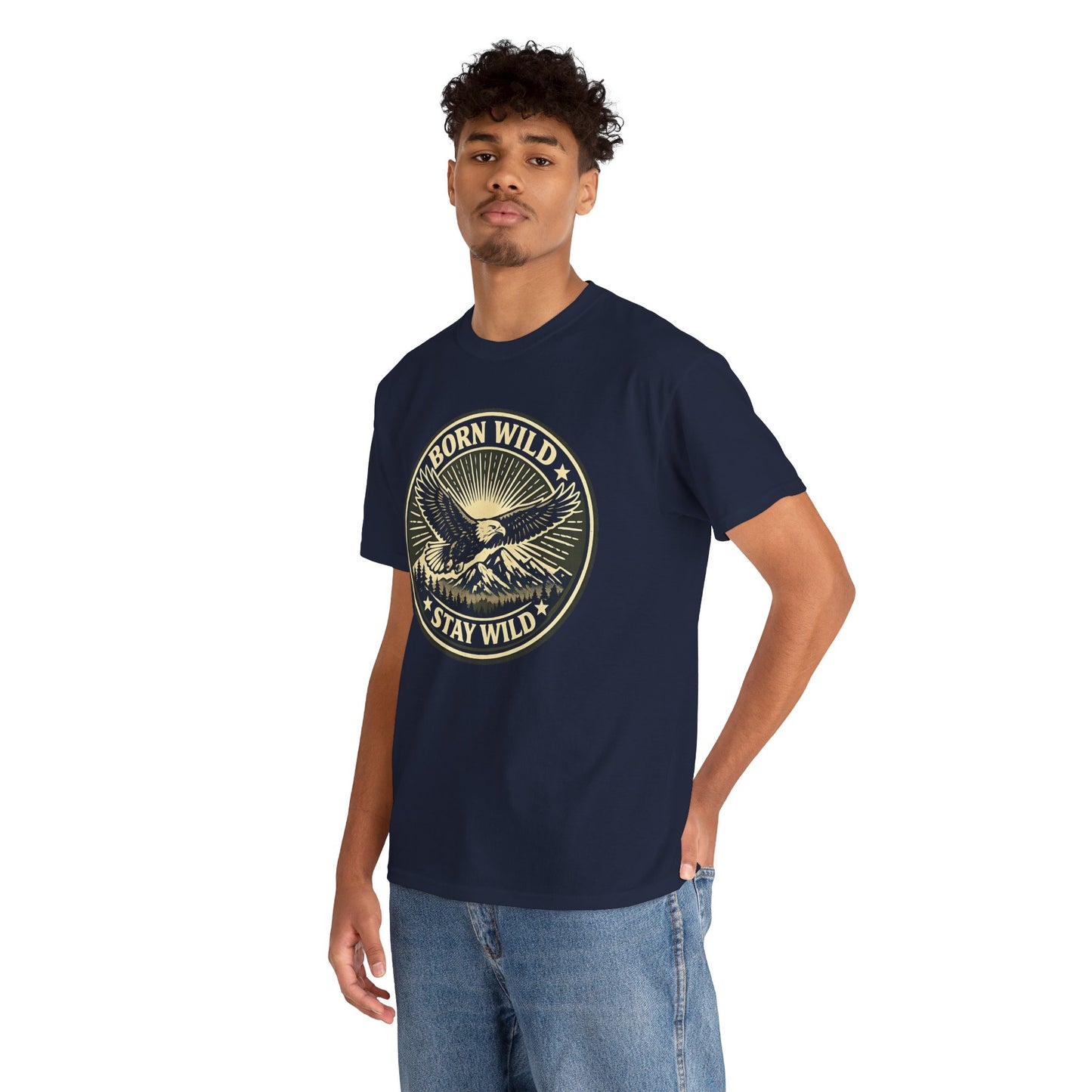 Eagle Ranger Patch Graphic Tee | Mid-Century Outdoor Shirt | Born Wild Stay Wild Unisex