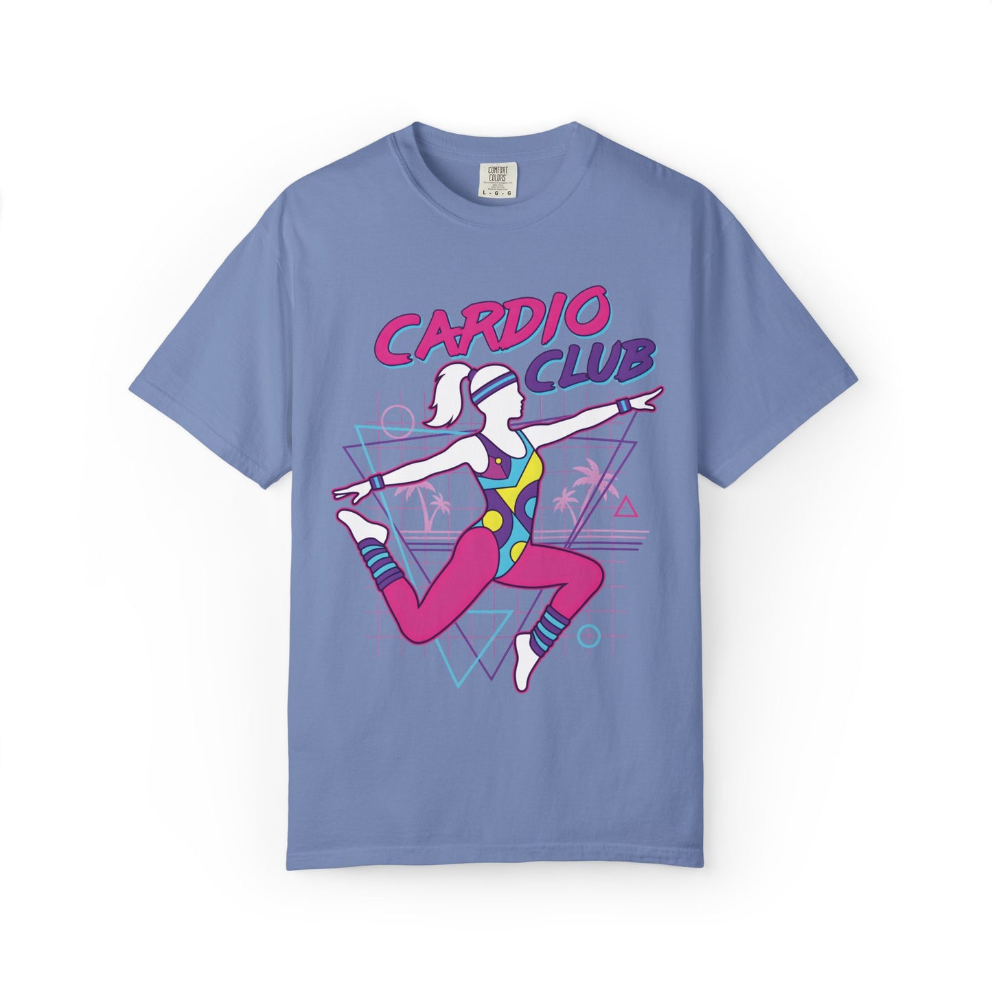Cardio Club Retro 80s Grid Aerobics Graphic Tee | Vintage Gym Shirt Women