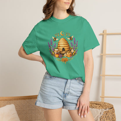 Beehive Honey and Lavender Tee | Vintage Nature Art Shirt | Botanical Garden Gift