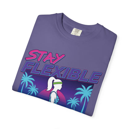 Stay Flexible Retro 80s Splits Aerobics Tee | Vintage Gym Shirt Women