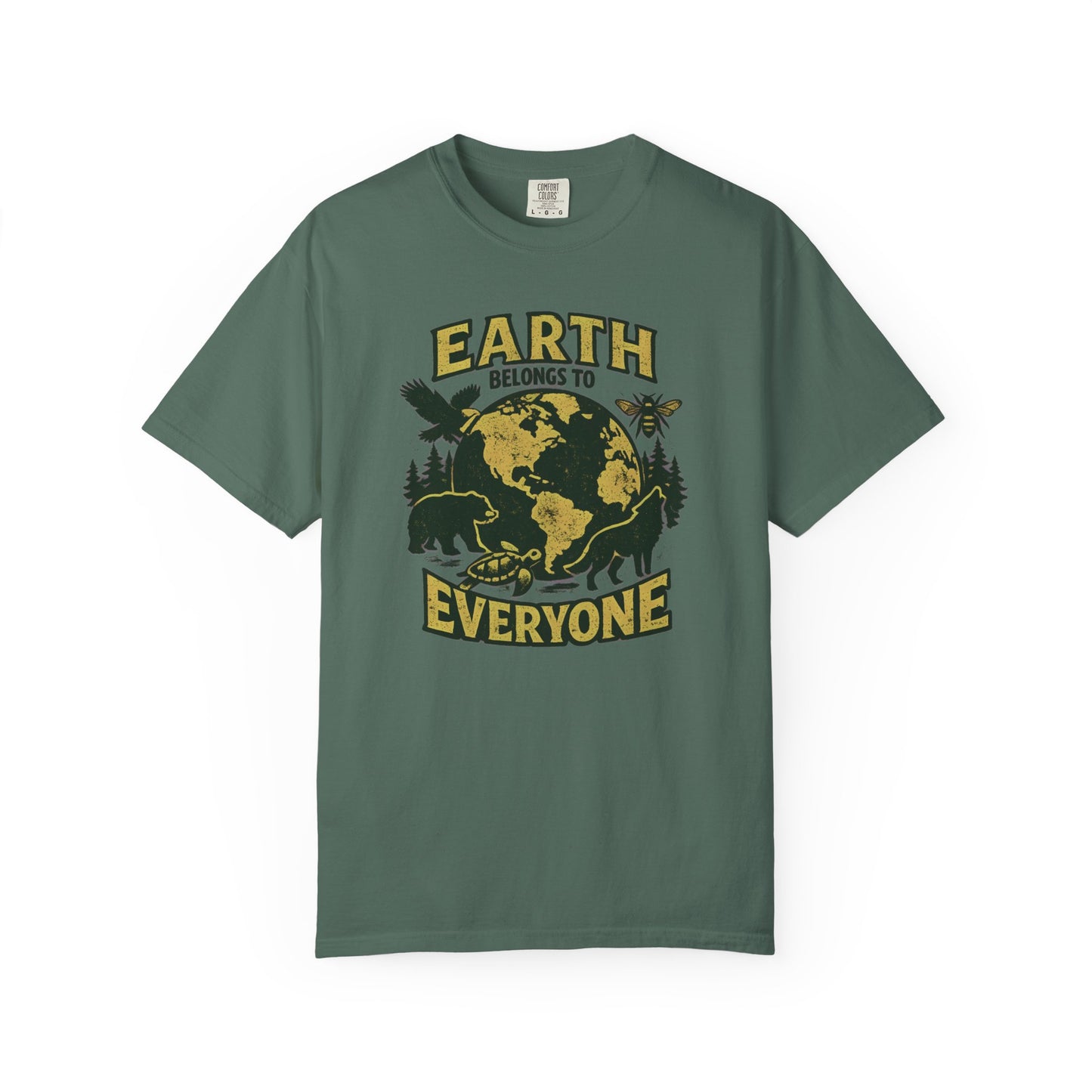 Earth Belongs to Everyone Earth Day Tee | Conservation Art Shirt | Wildlife Gift