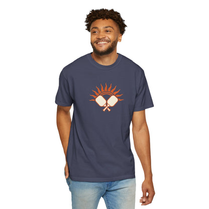 Pickleball Sun Badge Tee Pickler Vintage Minimalist Unisex Shirt