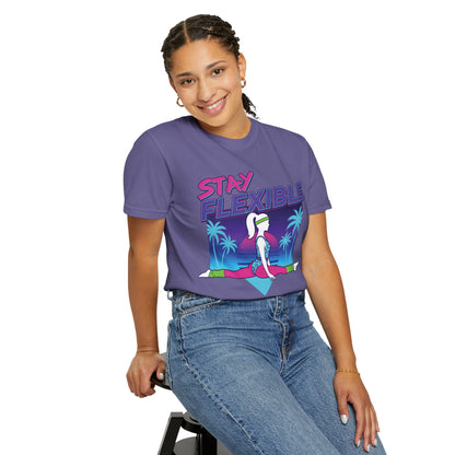 Stay Flexible Retro 80s Splits Aerobics Tee | Vintage Gym Shirt Women