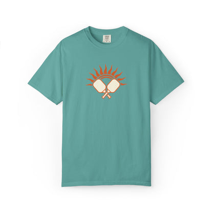 Pickleball Sun Badge Tee Pickler Vintage Minimalist Unisex Shirt
