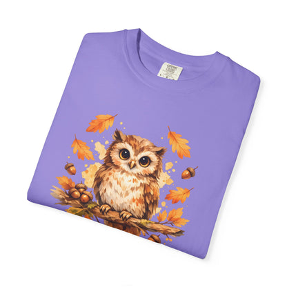 Watercolor Owl Graphic Tee | Autumn Wildlife Art Shirt | Owl Lover Gift