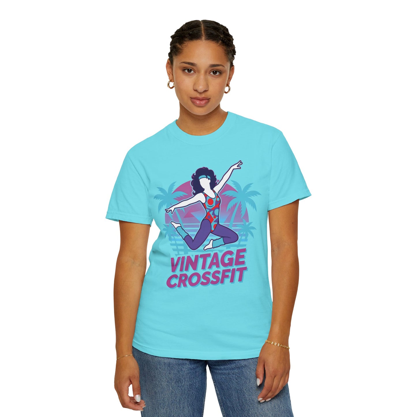 Vintage Crossfit Retro 80s Aerobics Graphic Tee | Gym Shirt Women