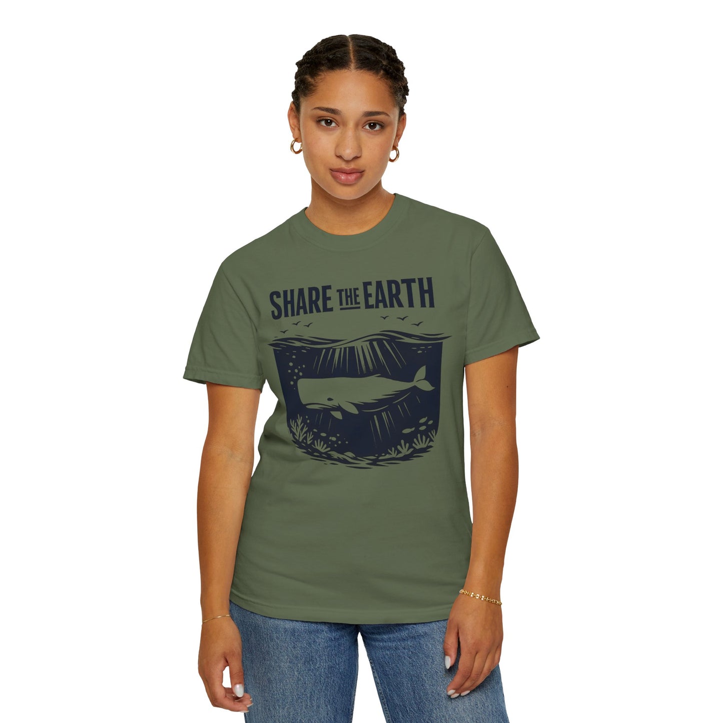 Whale Conservation Tee | Share the Earth Graphic Shirt | Ocean Wildlife Gift | Unisex