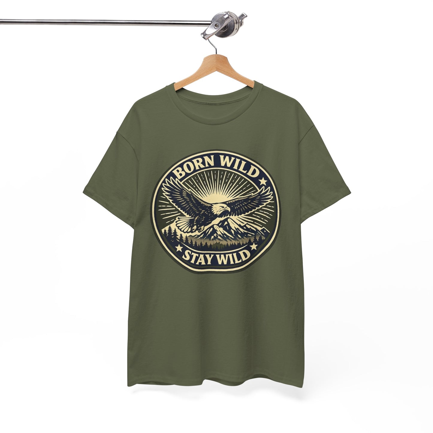 Eagle Ranger Patch Graphic Tee | Mid-Century Outdoor Shirt | Born Wild Stay Wild Unisex