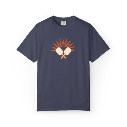 Pickleball Sun Badge Tee Pickler Vintage Minimalist Unisex Shirt